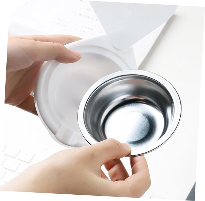 منفضة سجائر دوارة من الفولاذ المقاوم للصدأ قابلة للفك تحت المكتب حامل رماد سهل التنظيف للاستخدام الداخلي والخارجي - Image 5